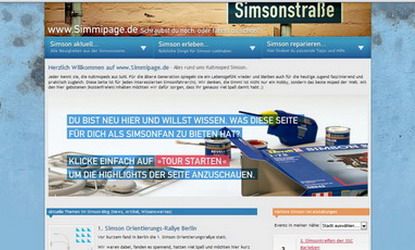 Screenshot Simmipage.de